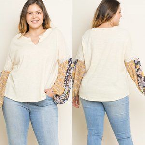 Scarf Sleeve Plus Size Top {Umgee}
